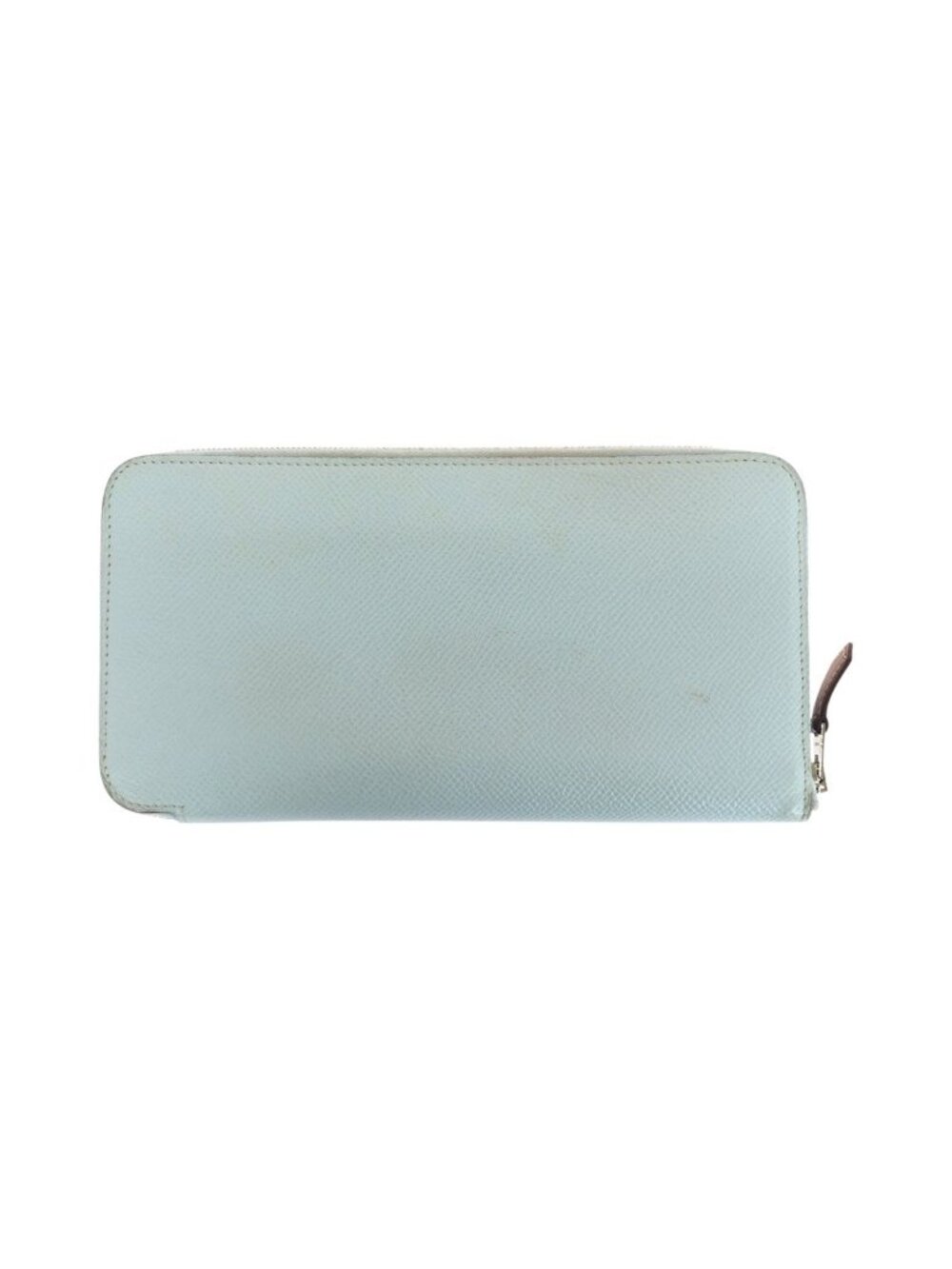 Hermes Azap Silk'in Long Light Blue Silver Veau Epsom Wallet